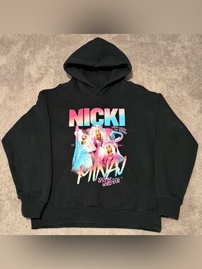 Nicki Minaj Pink Friday 2 World Tour Black Hoodie Size Large Official Merch